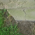 Corner crack on concrete foundation